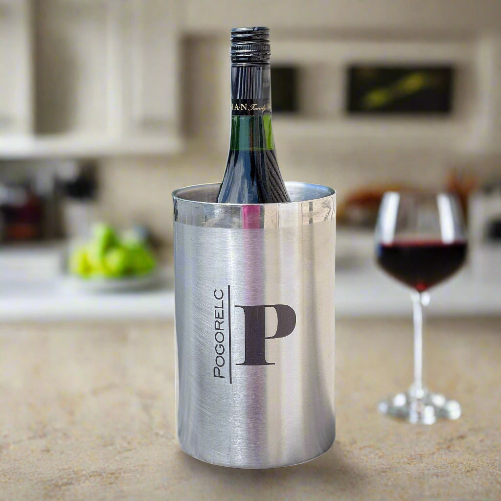 Personalized Wine Chiller Stainless Steel.