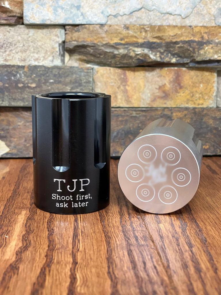 Revolver Shot Glass Personalized