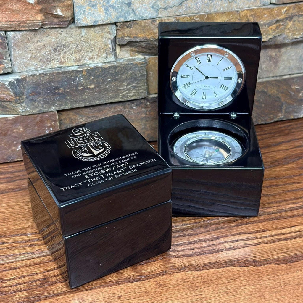 Personalized Nautical Compass Clock