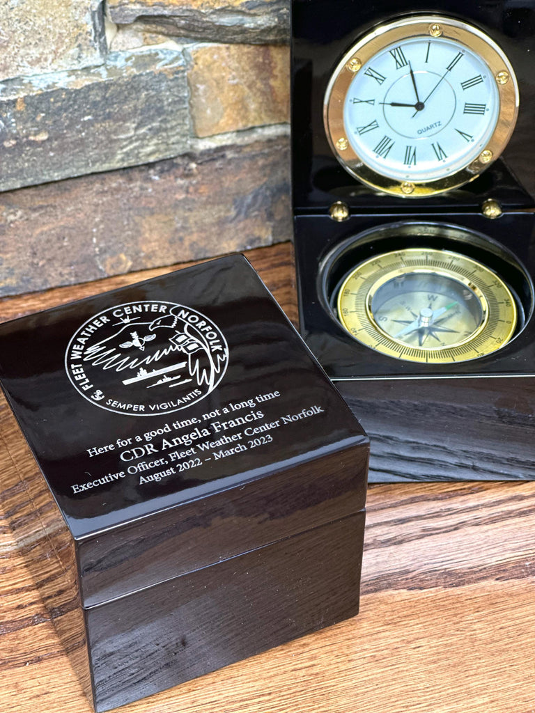 Personalized Nautical Compass Clock
