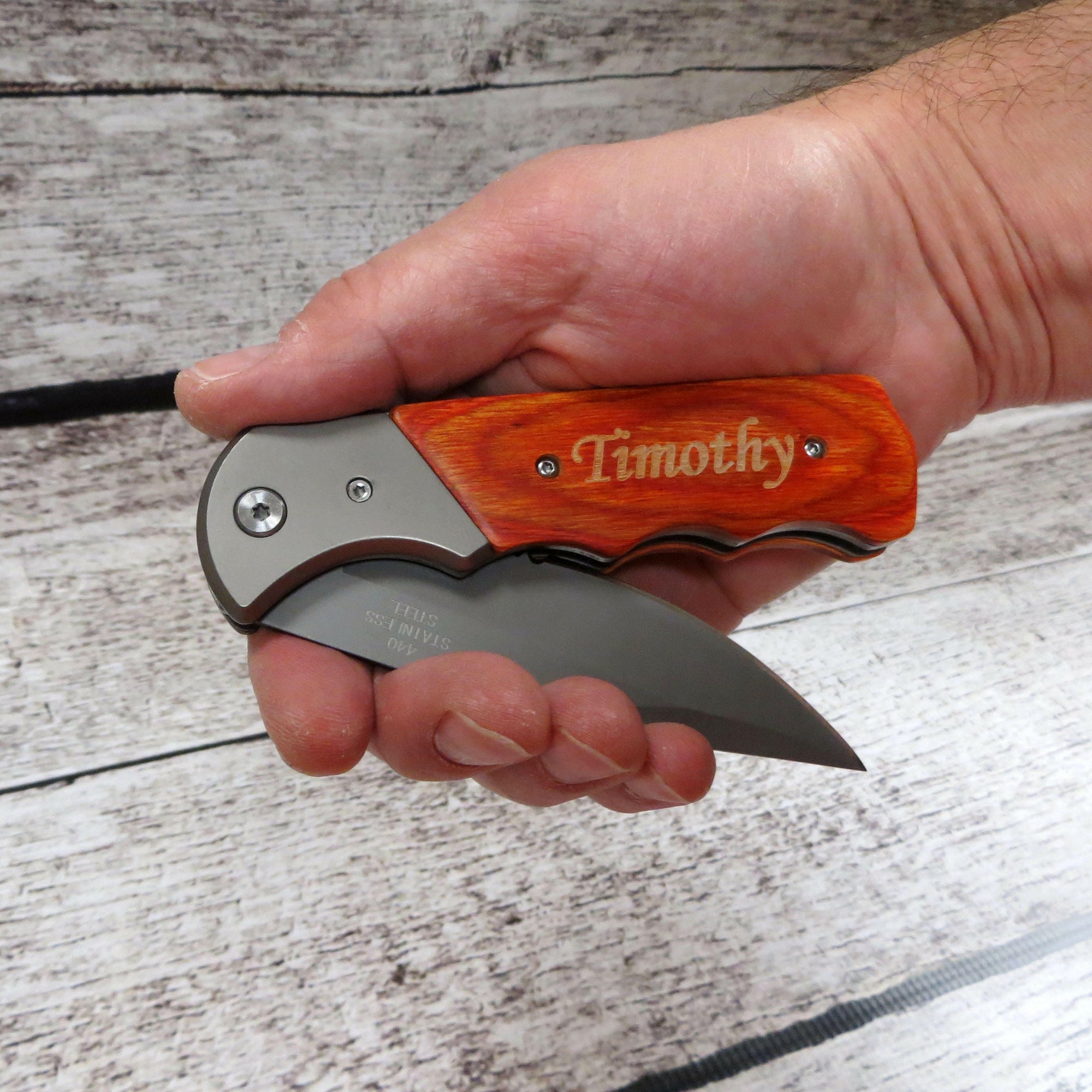 Personalized Lock Back Knife.