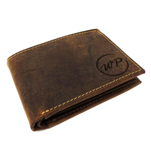 Genuine Leather Mens Bi-Fold Wallet
