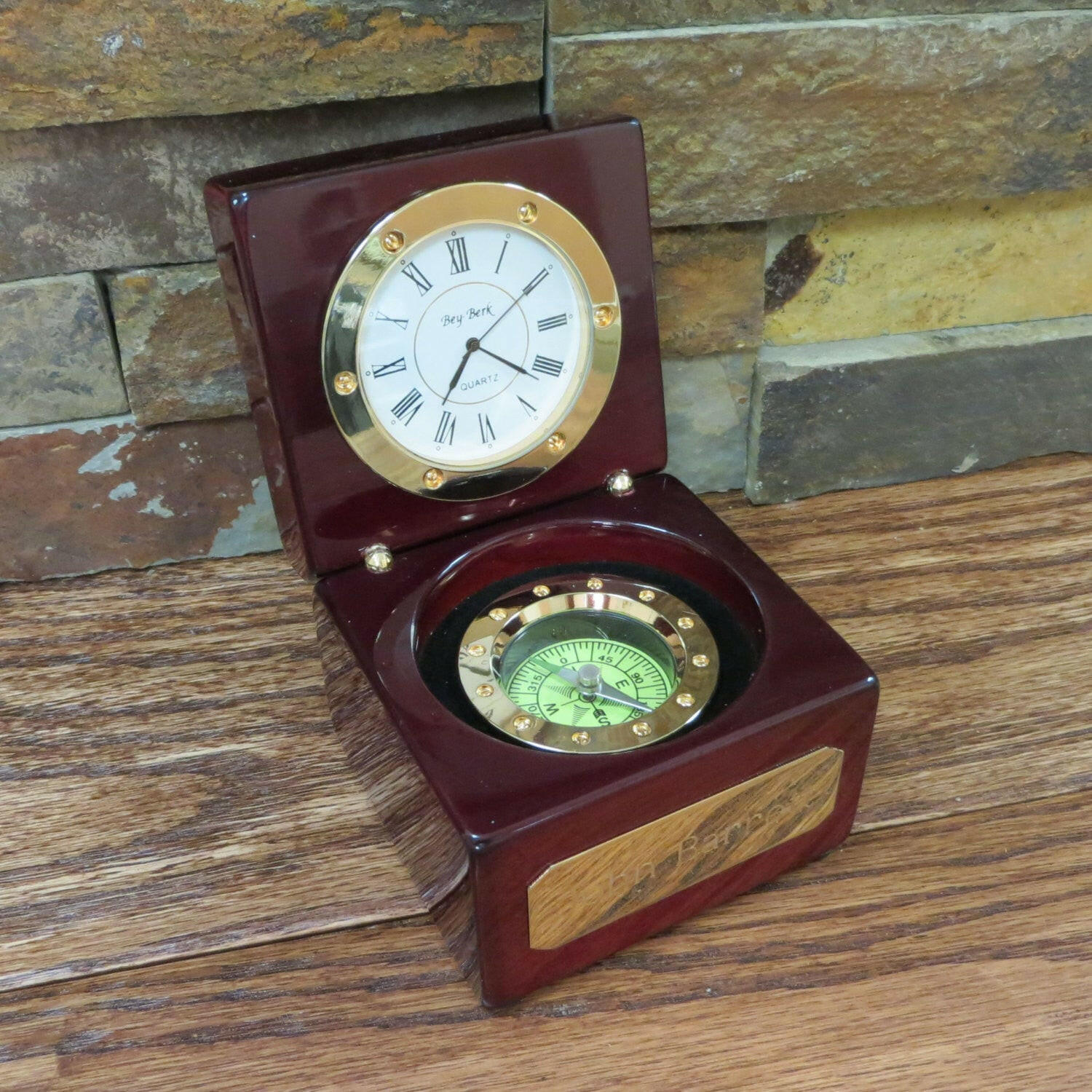 Personalized Nautical Compass Clock.