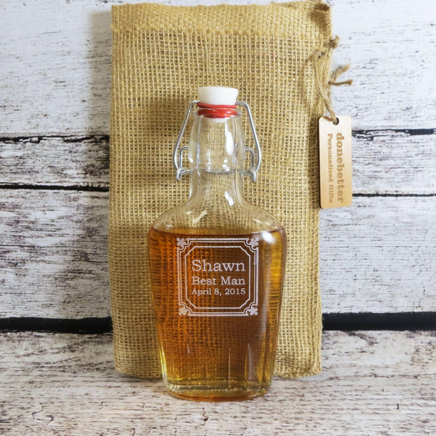 Personalized Glass Flask.