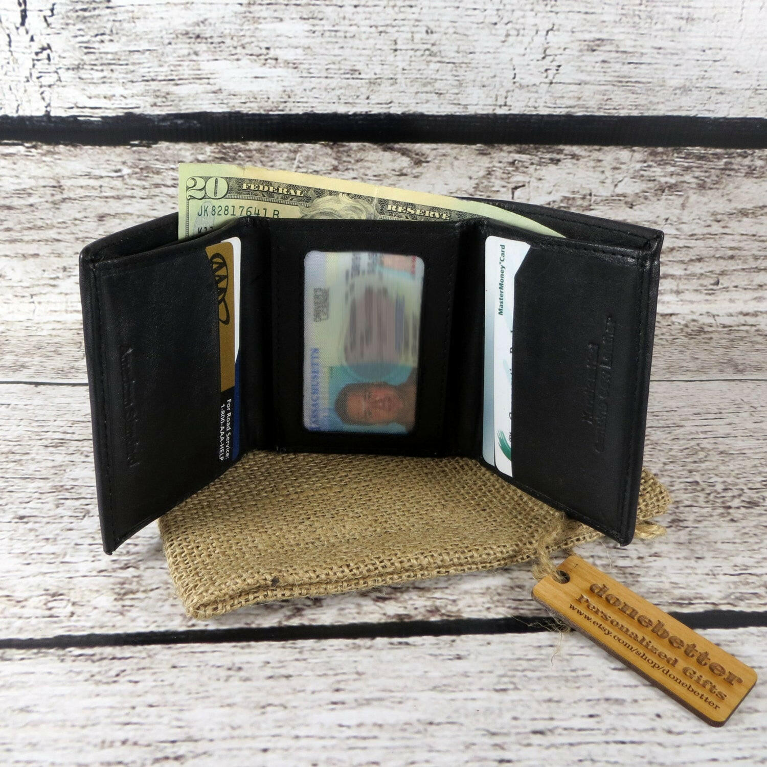 Tri-Fold Personalized Wallet.