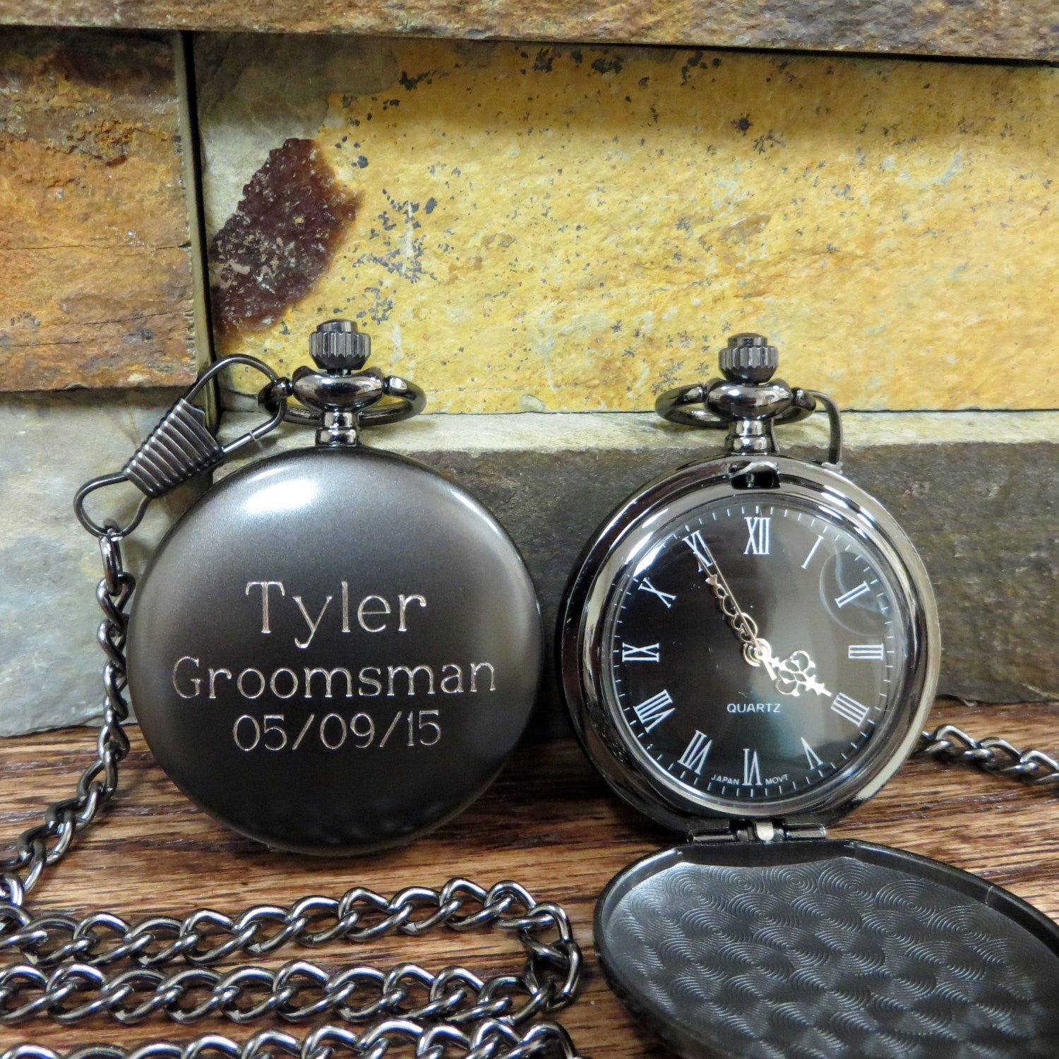 Personalized Groomsmen Pocket Watch.