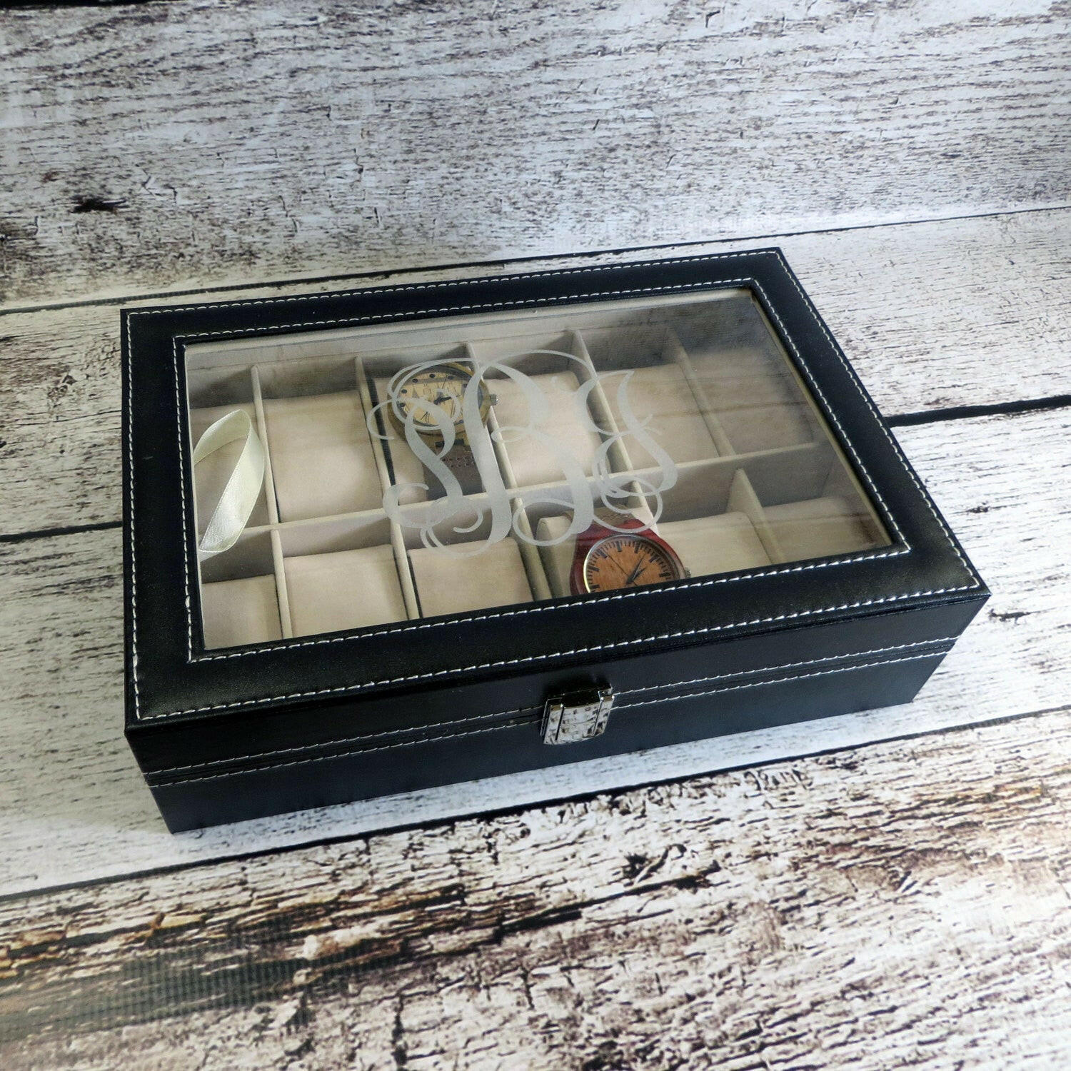 Monogrammed Watch Box