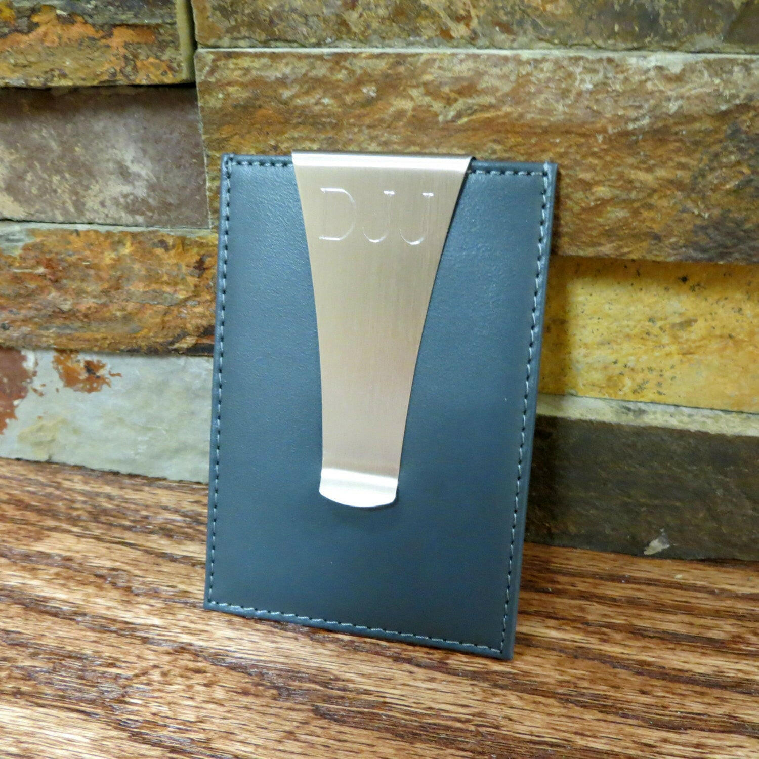 Leather Card Holder w/ Money Clip