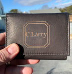 Leather Tri Fold Personalized Mans Wallet