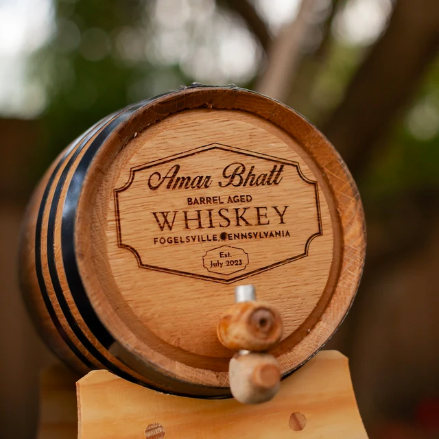 Authentic Personalized Oak Whiskey Barrel