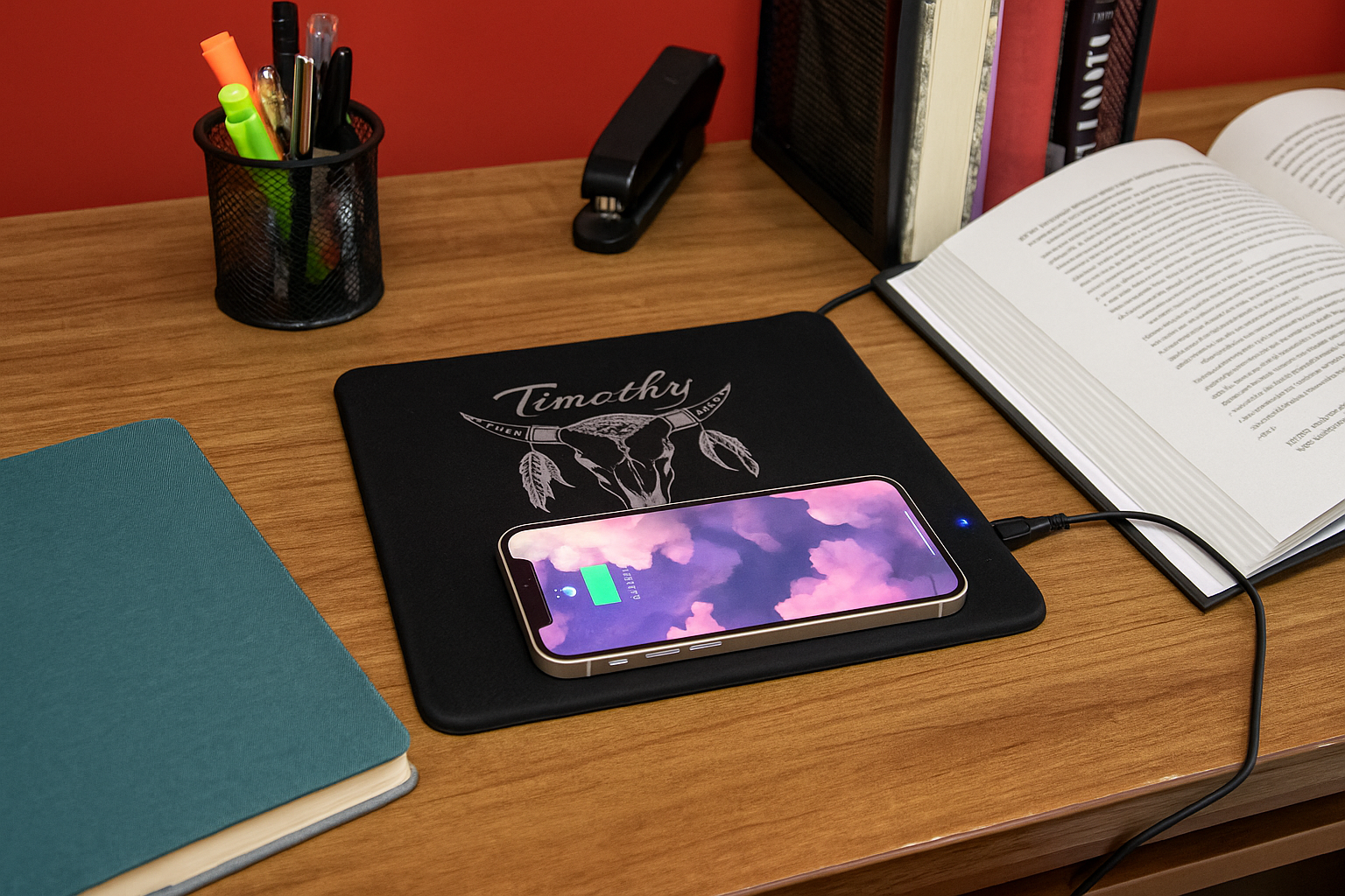 Personalized Charging Mat Docking Station.