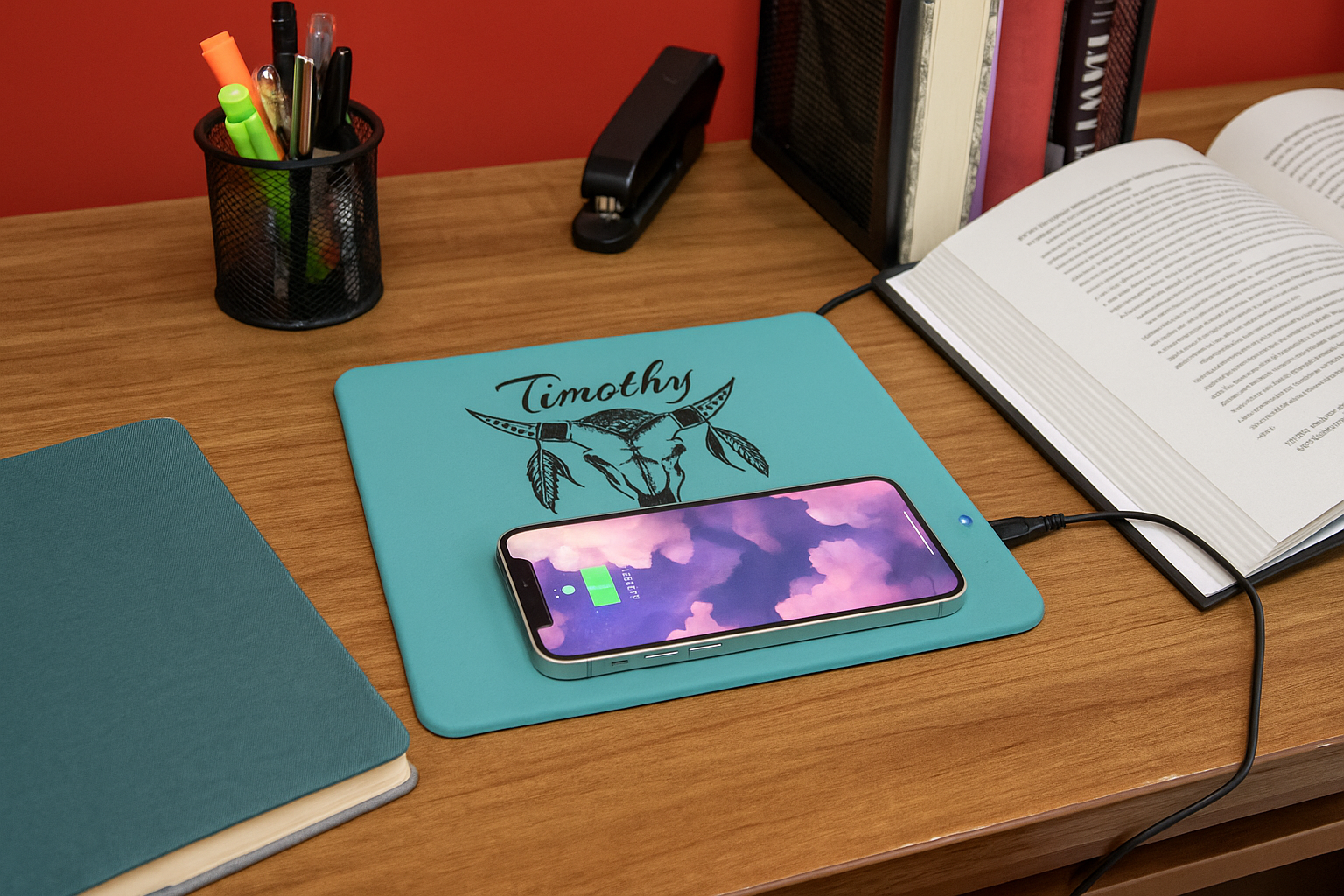 Personalized Charging Mat Docking Station.