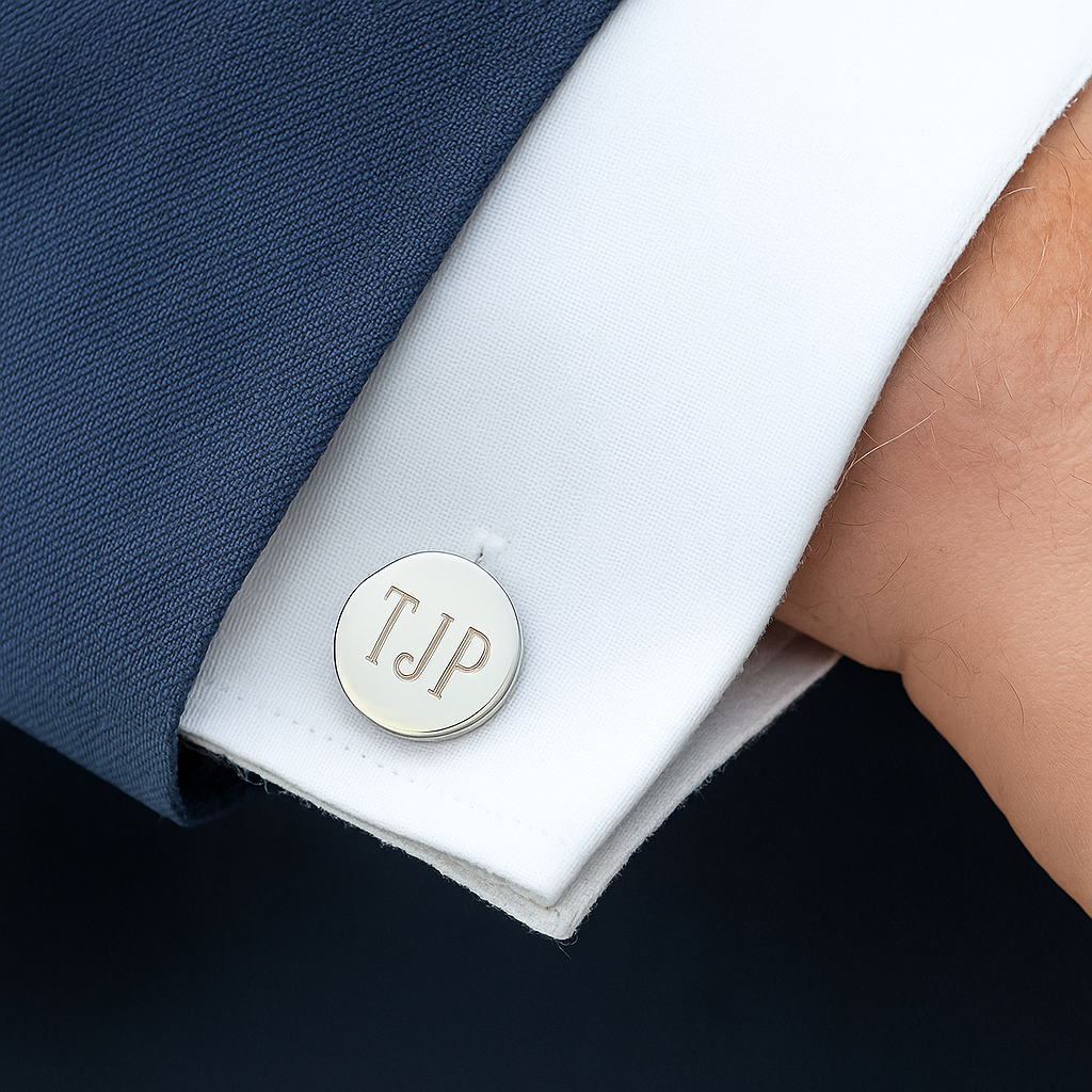 Personalized Round Cuff Links
