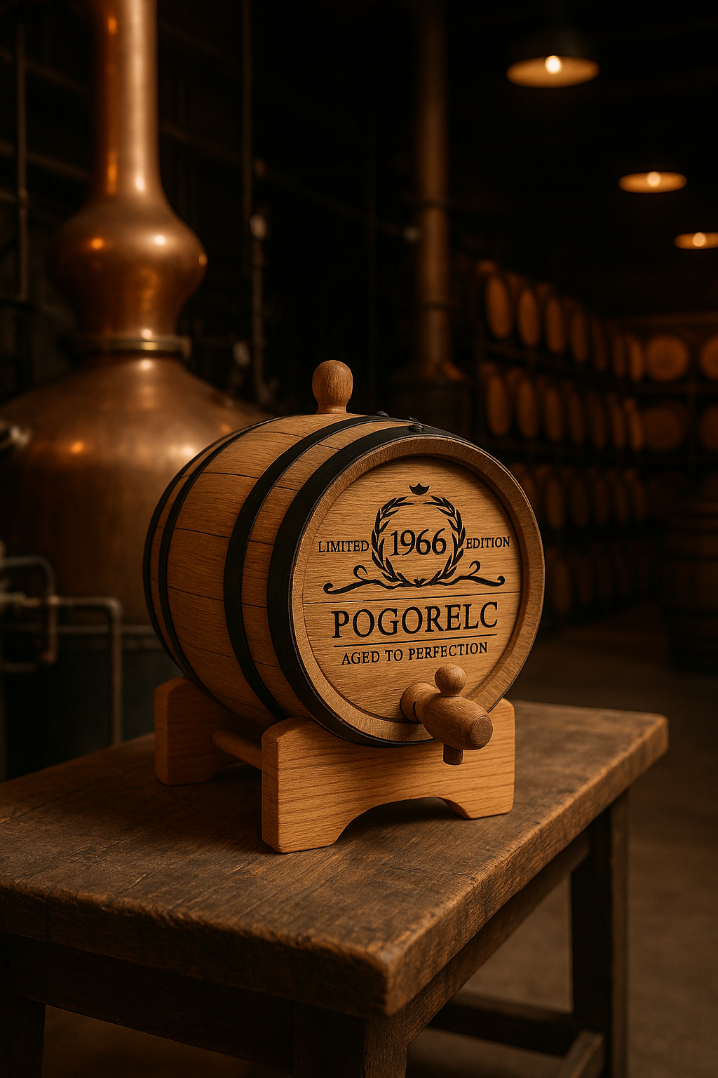 Authentic Personalized Oak Whiskey Barrel