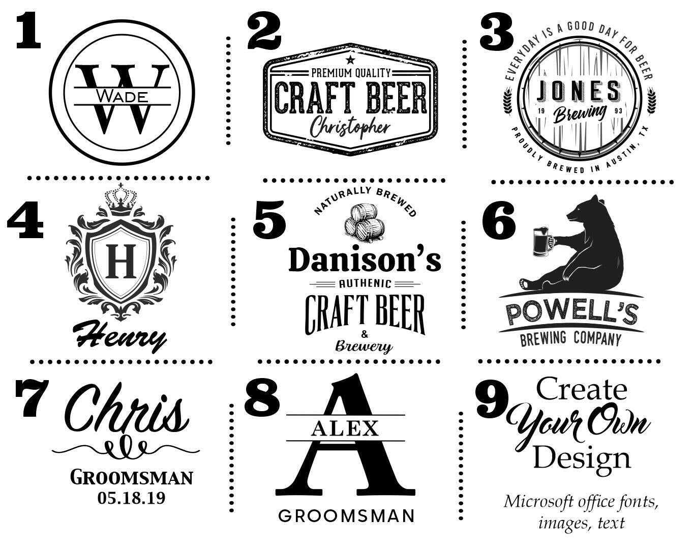 Personalized Beer Can Glass.