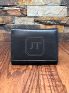 Leather Tri Fold Personalized Mans Wallet