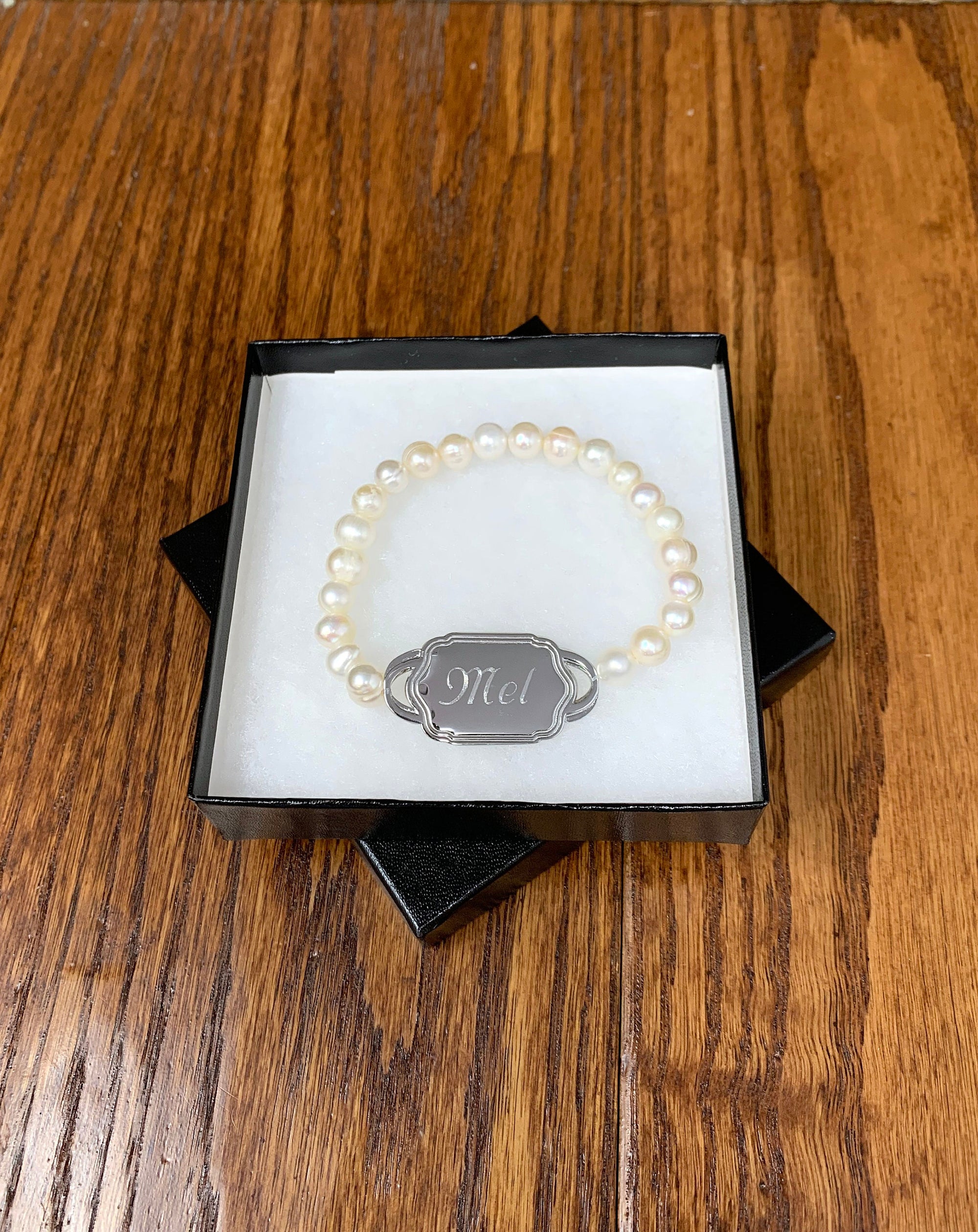 Fresh Water Pearl Monogrammed Bracelet