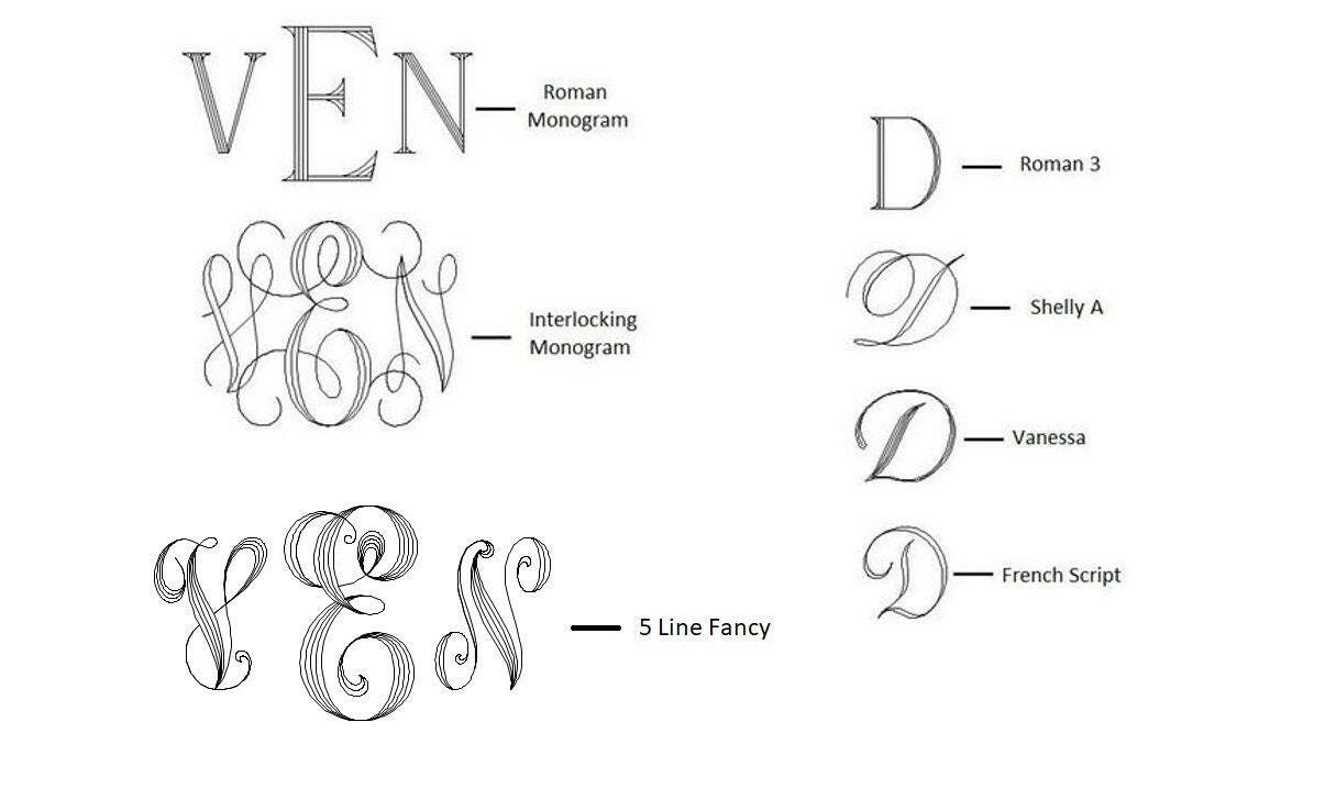 Monogrammed Onyx Bead Bracelet.