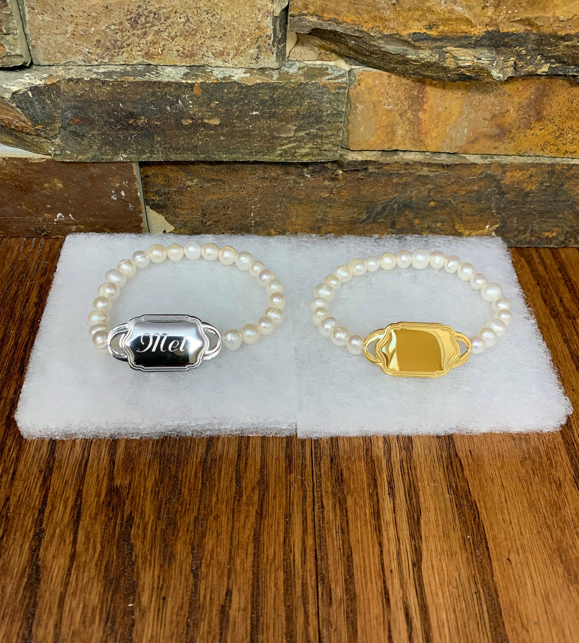 Fresh Water Pearl Monogrammed Bracelet