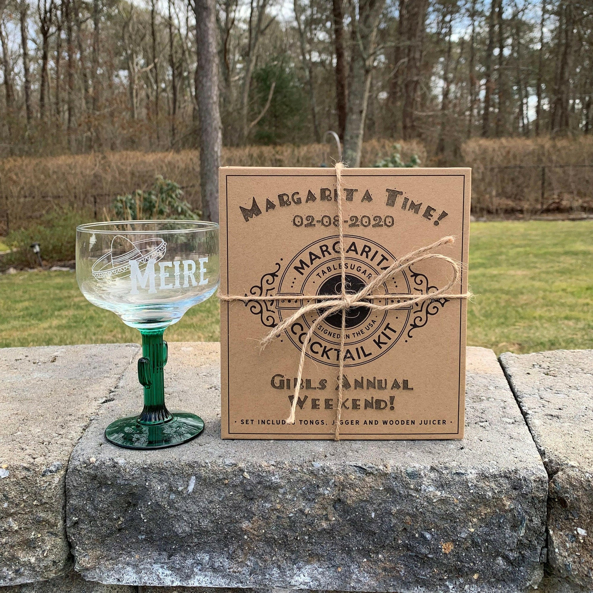 Personalized Margarita Gift Box Set.