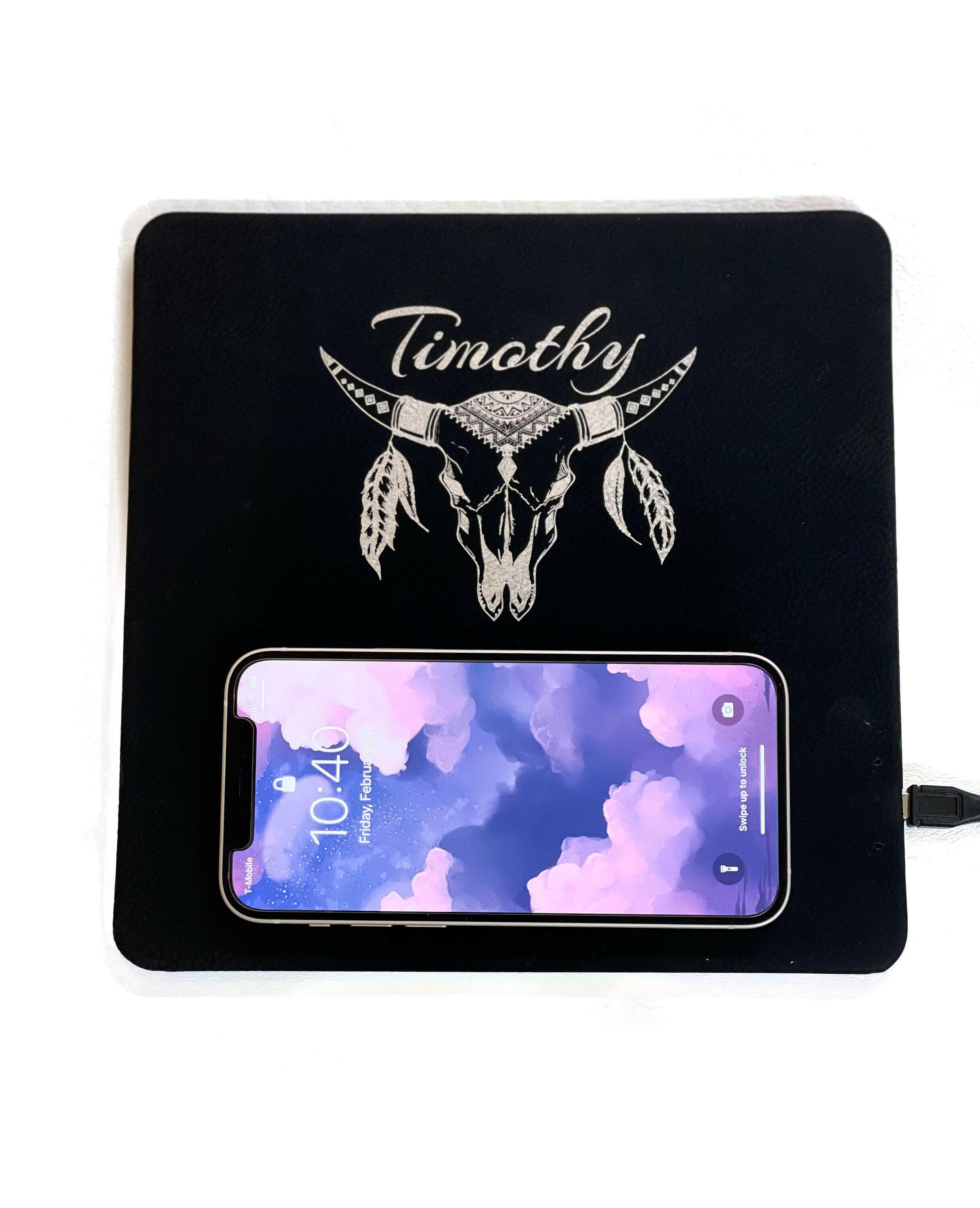 Personalized Charging Mat Docking Station.