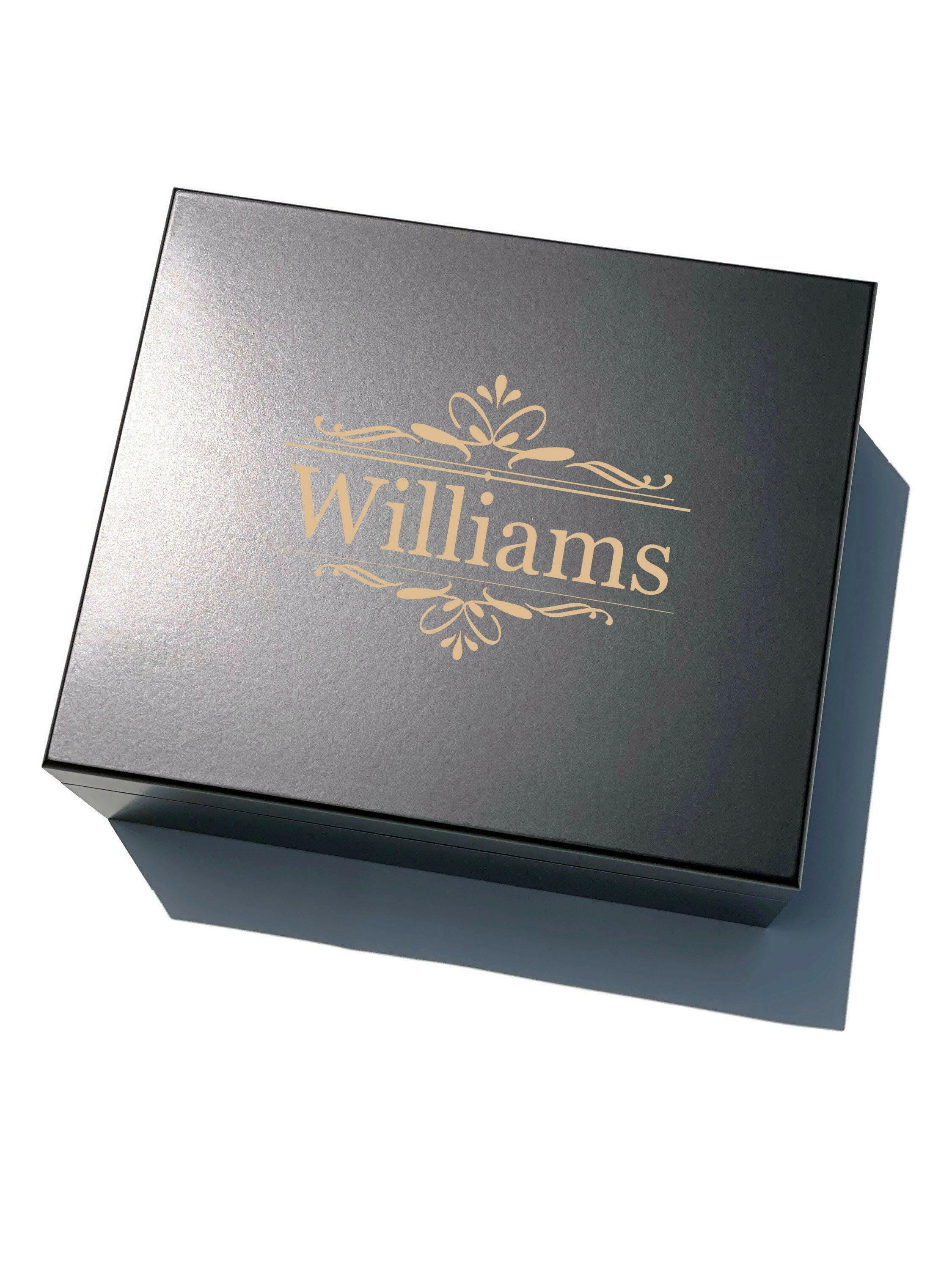 Black Personalized Cedar Cigar Humidor.