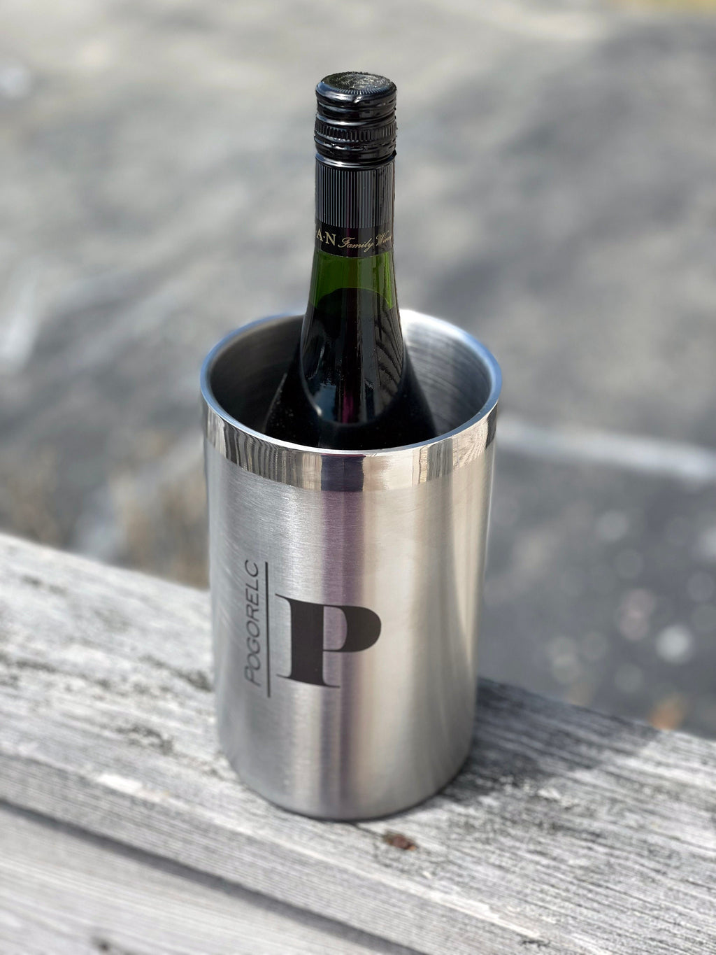 Personalized Wine Chiller Stainless Steel.