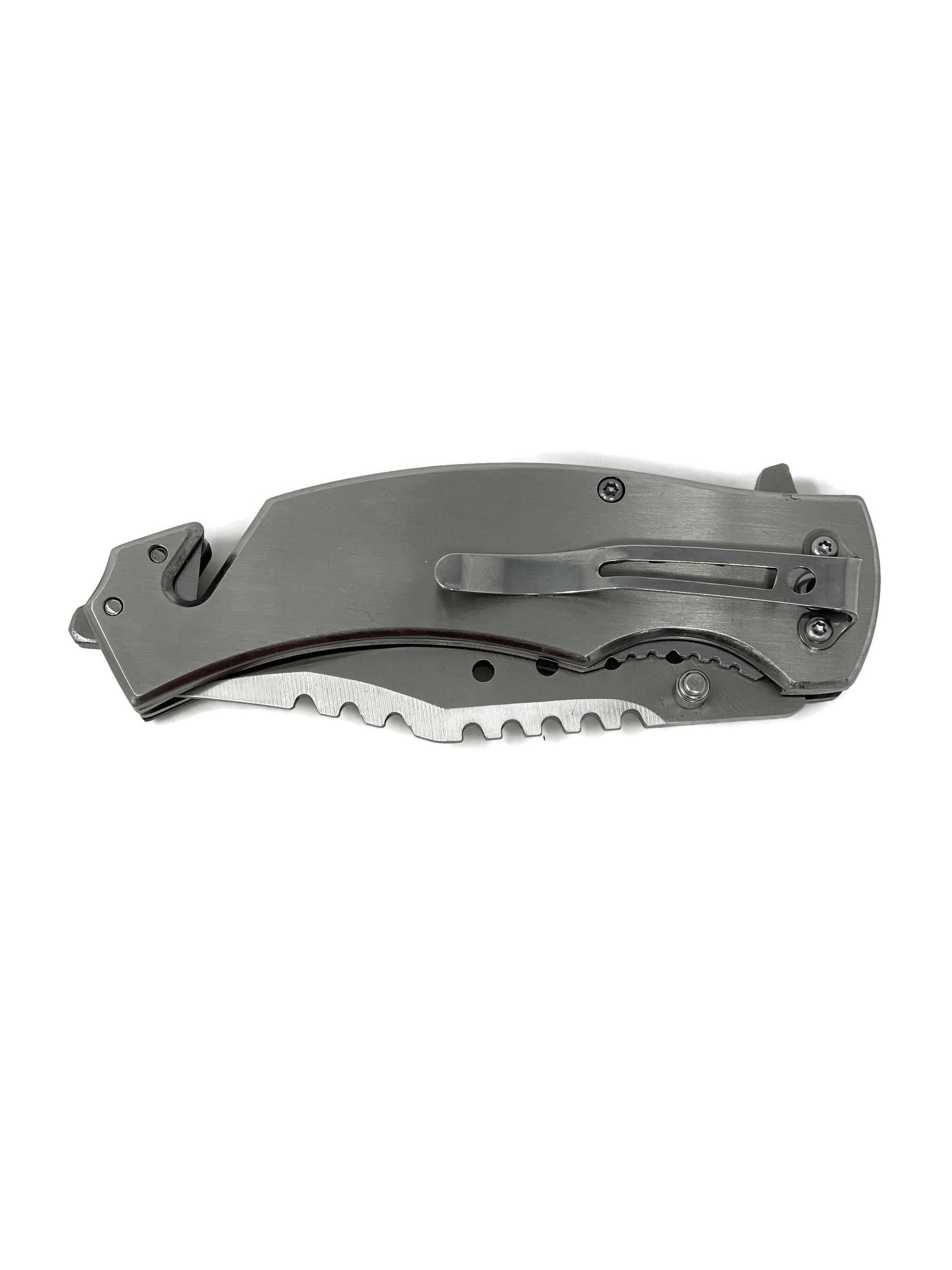 Personalized Pocket Knife with Wood Handle.