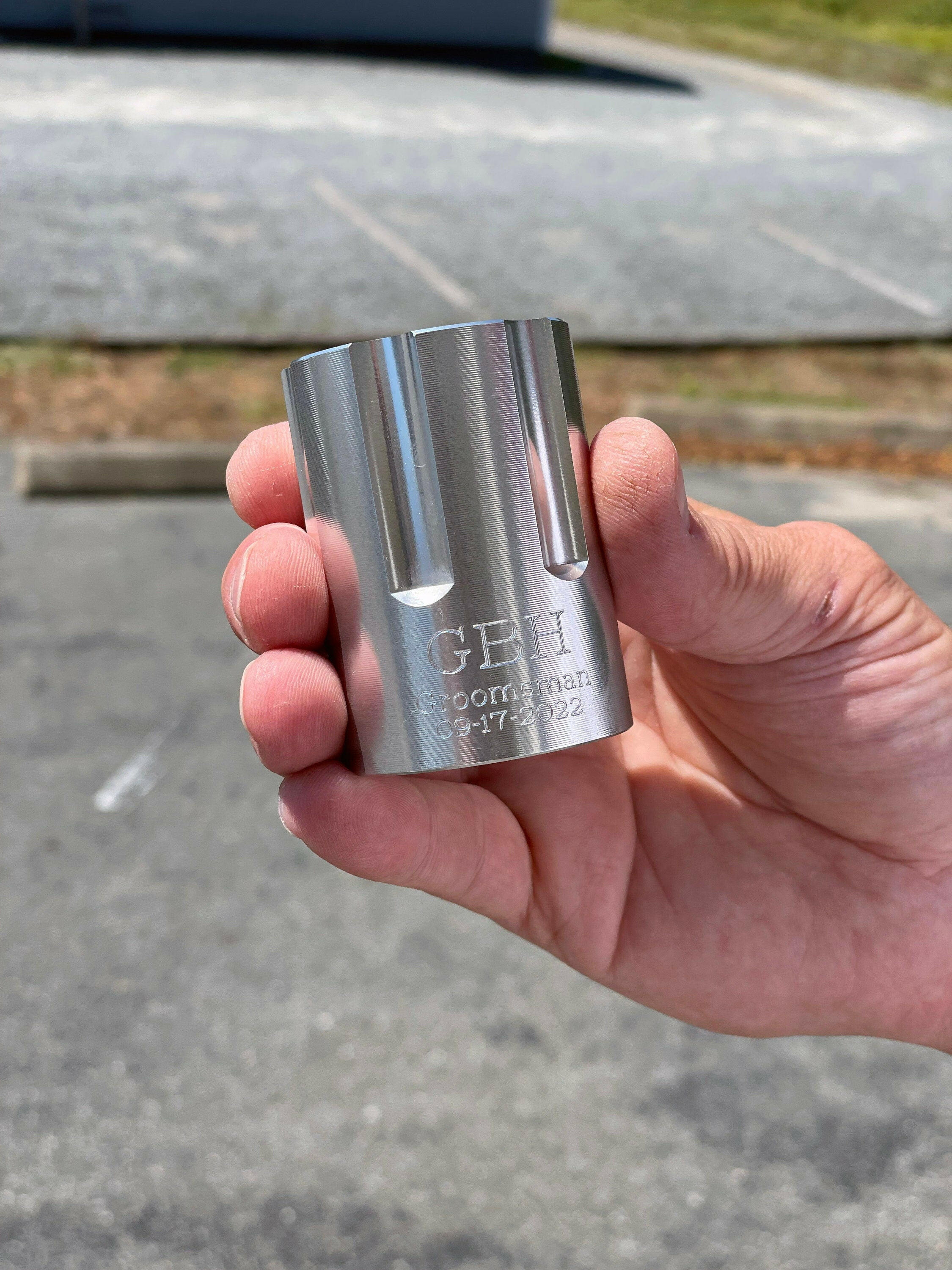 Revolver Shot Glass Personalized.