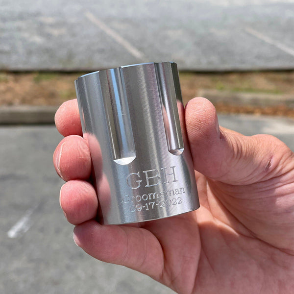 Personalized Revolver Pistol Cylinder Shot Glass