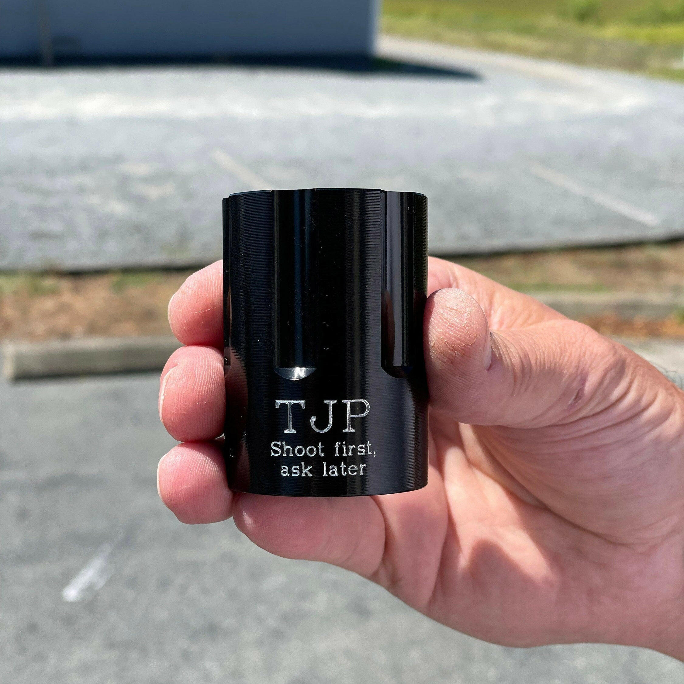 Revolver Shot Glass Personalized.