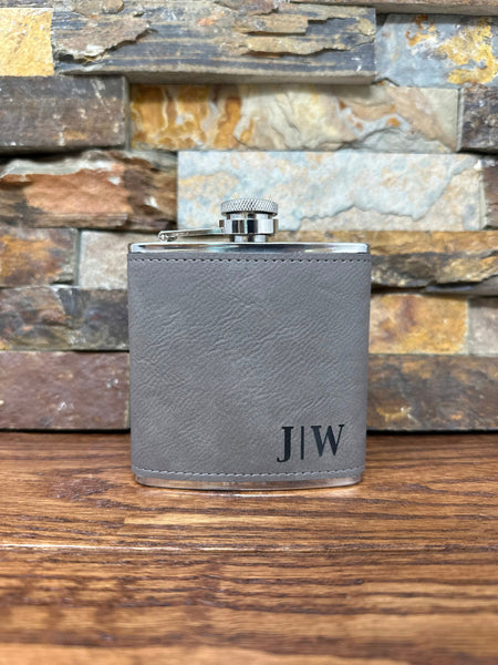 Personalized Leatherette Flask