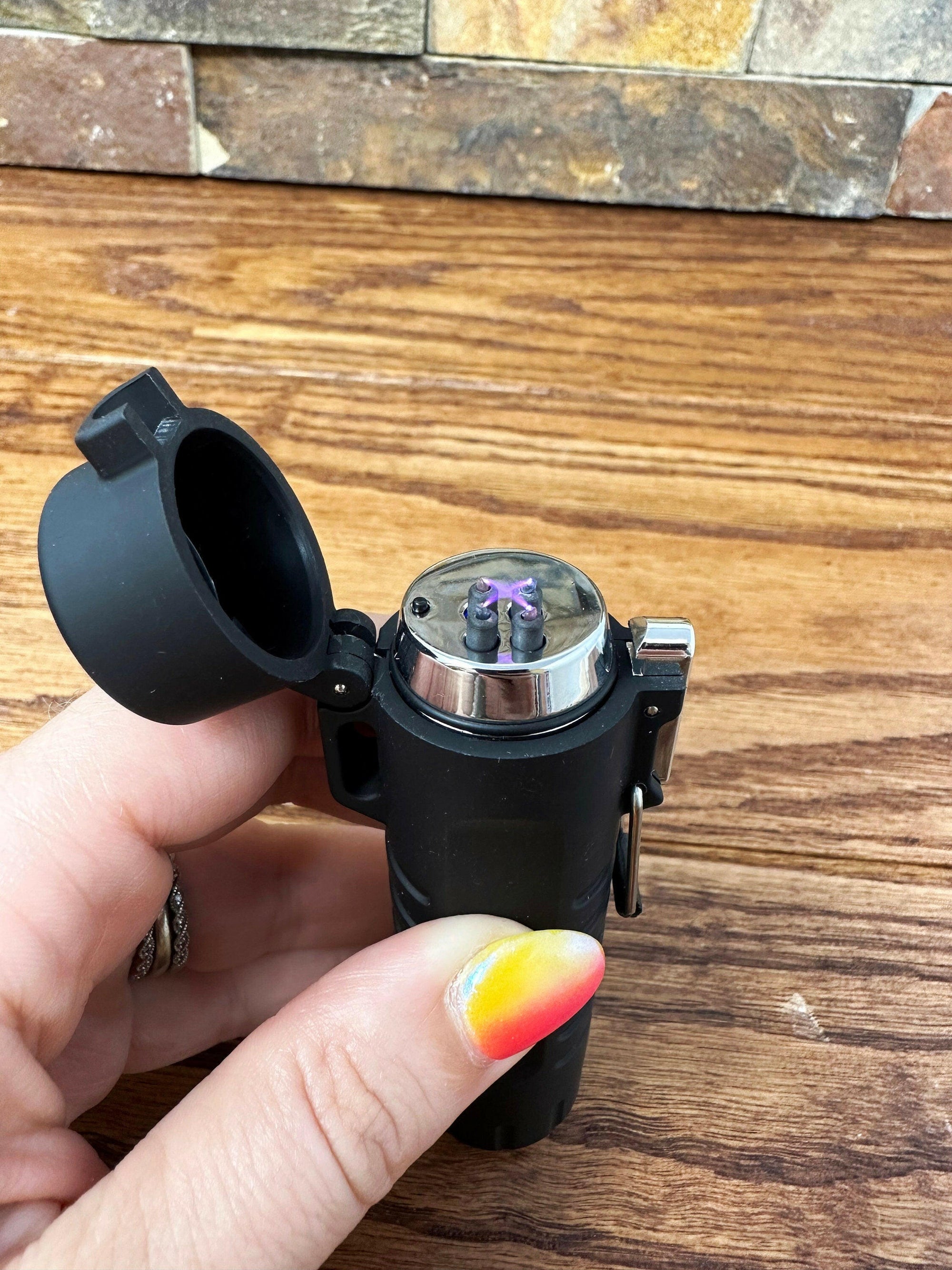 Personalized Camping Flashlight w Arc Lighter.