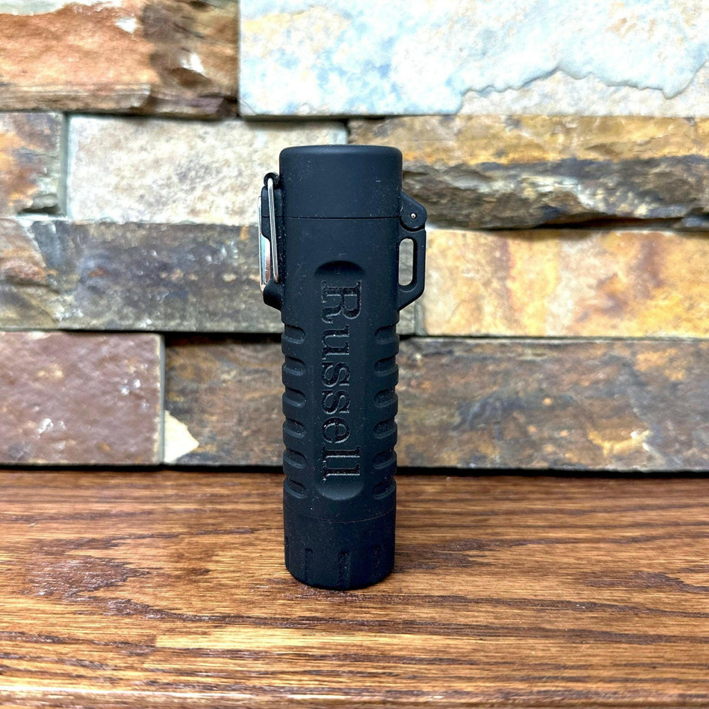Personalized Camping Flashlight w Arc Lighter.