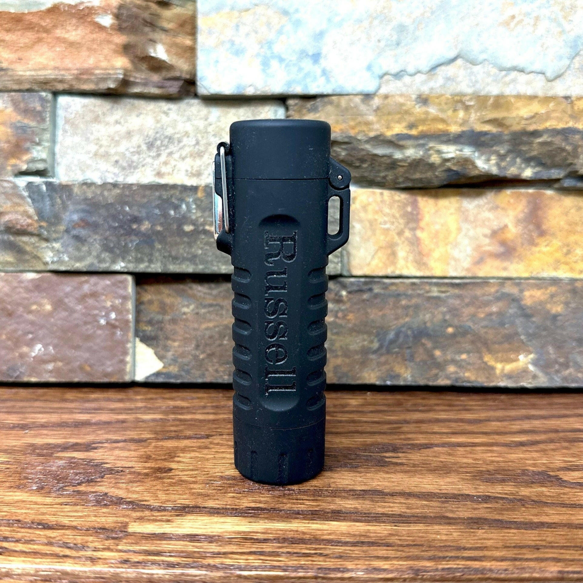 Personalized Camping Flashlight w Arc Lighter.