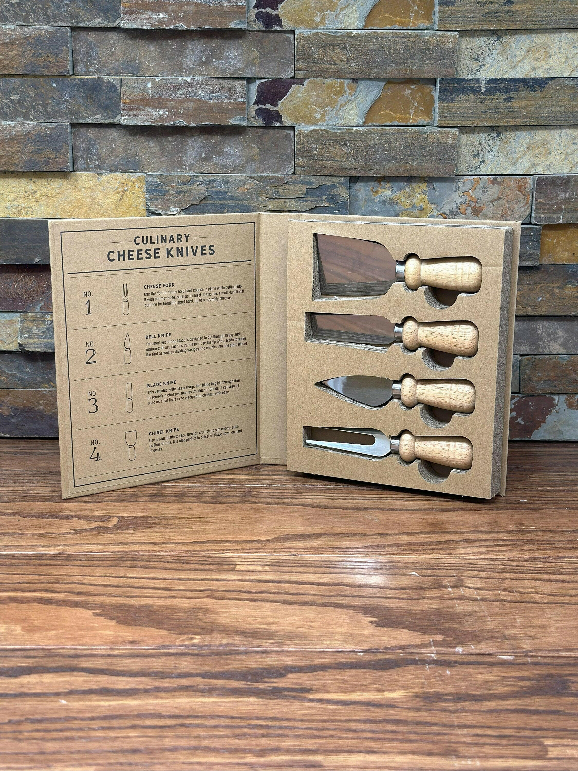 Personalized Cheese Knives Gift Box Set.