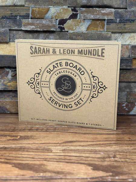 Personalized Slate Charcuterie Serving Tray Gift Box Set