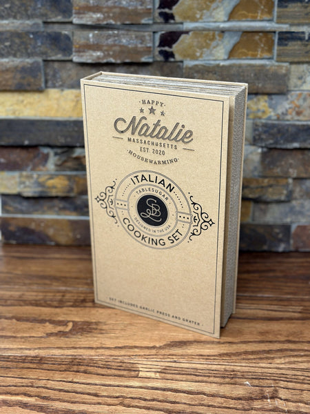 Personalized Italian Cooking Accessory Gift Box Set