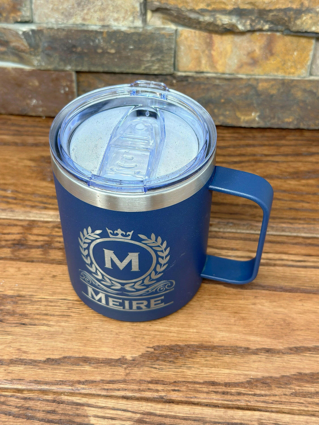 Personalized 12oz Travel Coffee Mug.