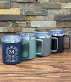 Personalized 12oz Travel Coffee Mug.