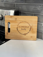 Personalized Bamboo Cutting Board with handle