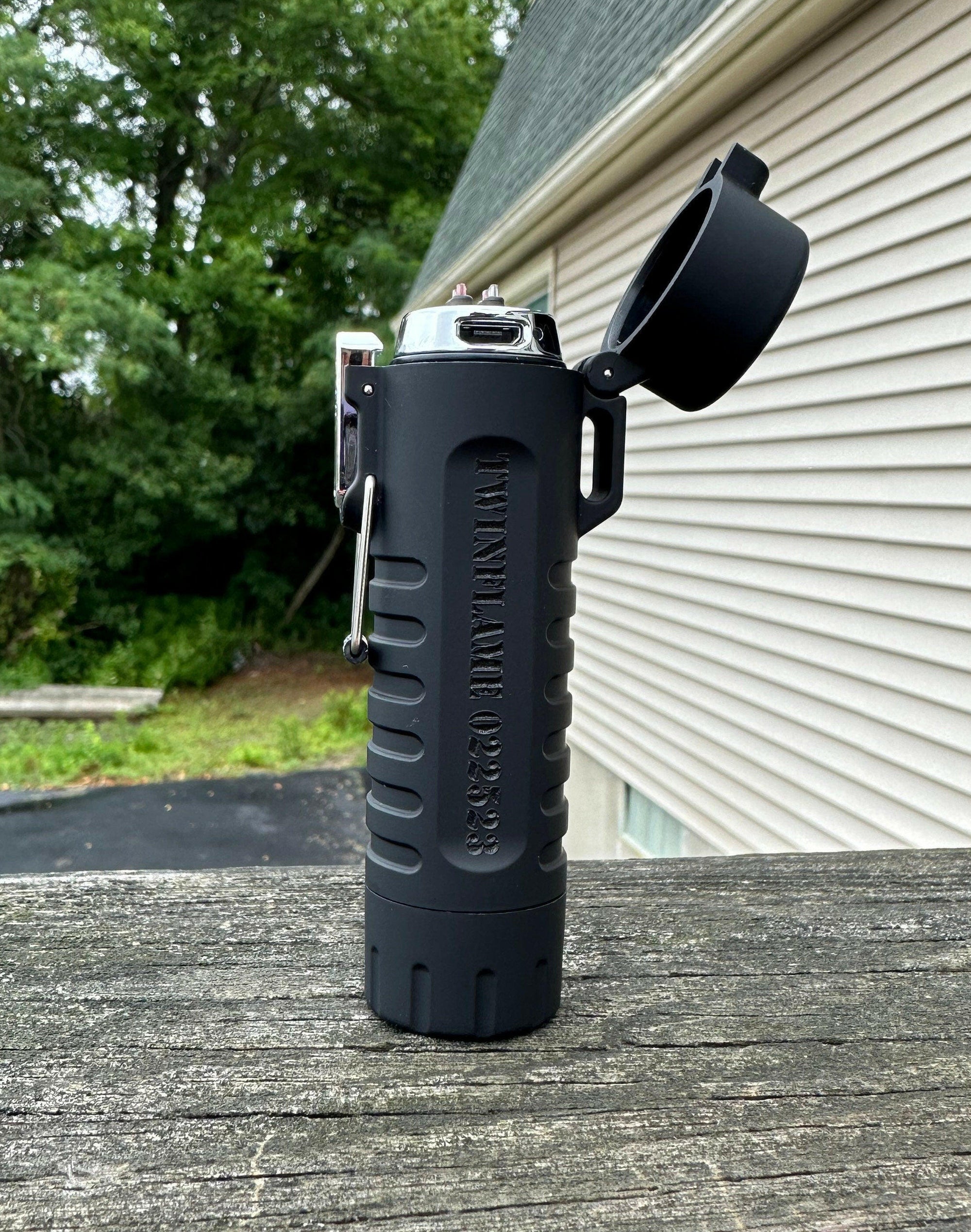 Personalized Camping Flashlight w Arc Lighter.