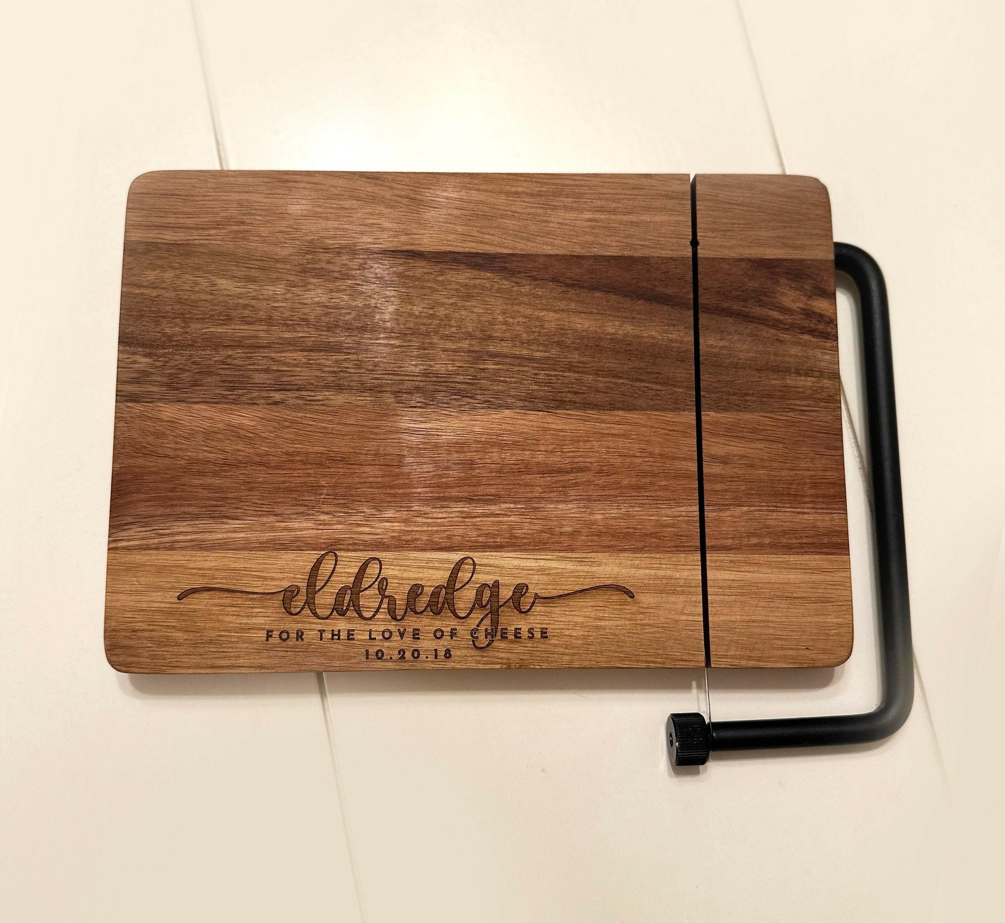 Personalized Cheese Cutting Board, Acacia Wood.