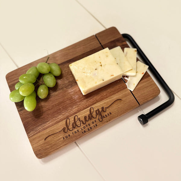 Personalized Cheese Cutting Board, Acacia Wood