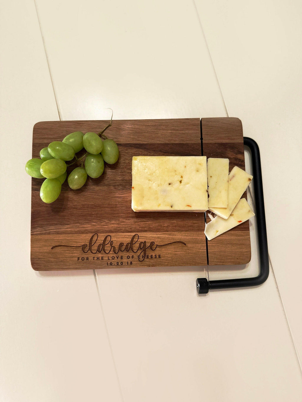 Personalized Cheese Cutting Board, Acacia Wood.
