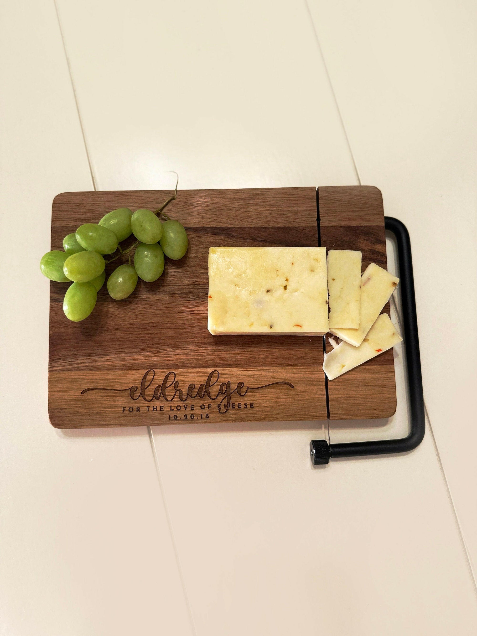 Personalized Cheese Cutting Board, Acacia Wood.
