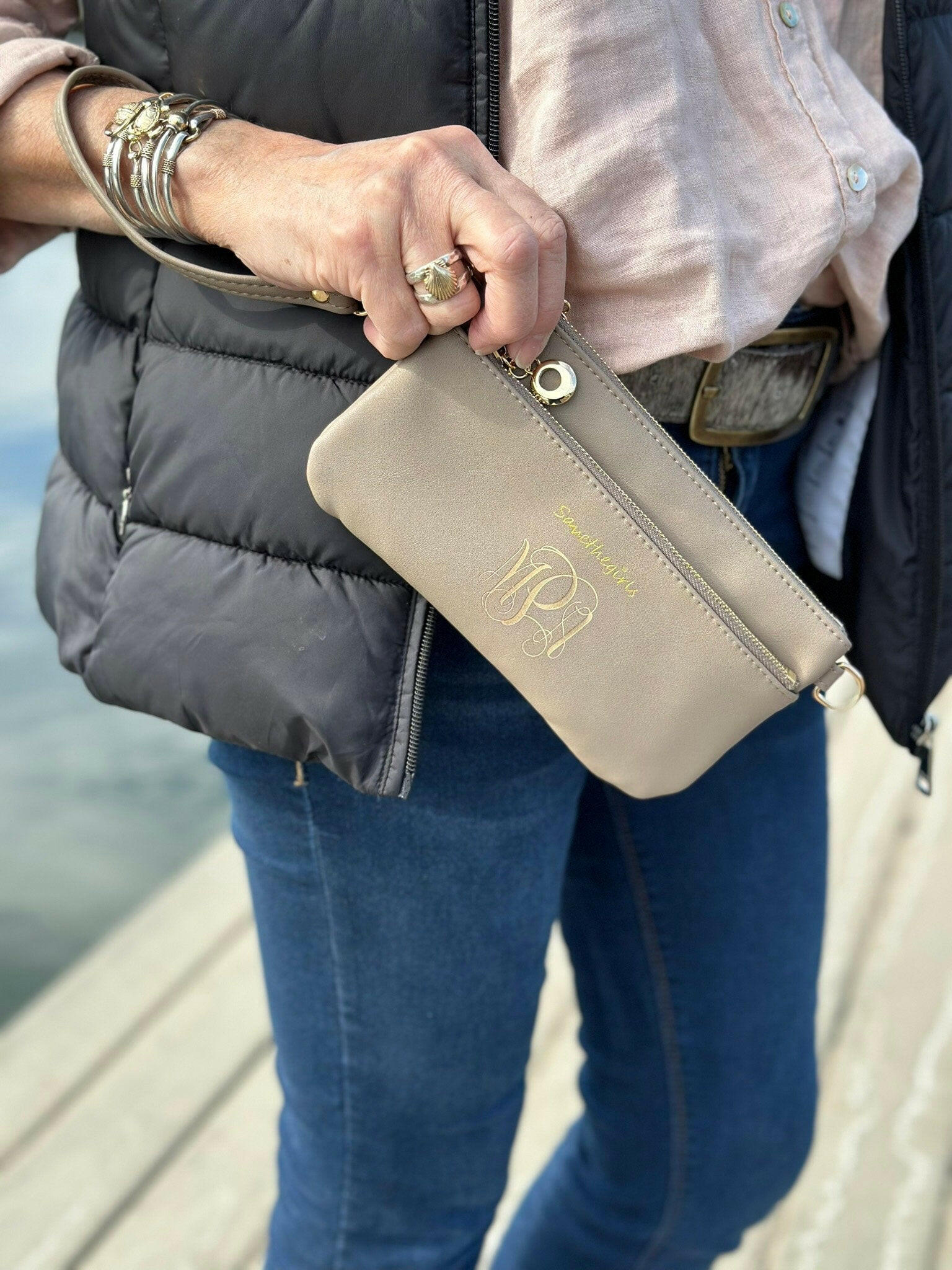 Personalized Women's RFID Purse Wristlet.