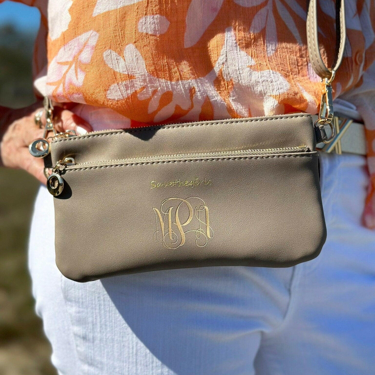 Personalized Women's RFID Purse Wristlet.