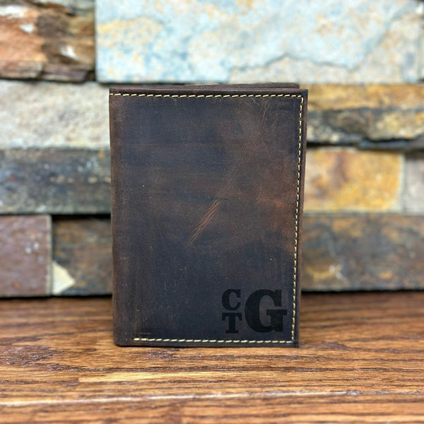 Personalized Rustic RFID Leather Wallet