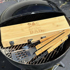 Personalized Grill Set with Case, Spatula, Tongs, Fork.